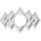 Ekena Millwork Zoe Architectural Grade PVC Ceiling Medallion, 10"W x 6 5/8"H x 3"ID x 3"C x 1"P, One-Piece CMP10X6ZE-03000 - alternate 1